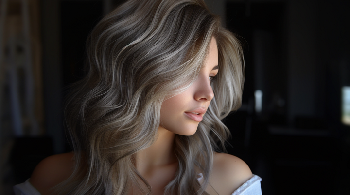 Gray Babylights Hairstyle Blend