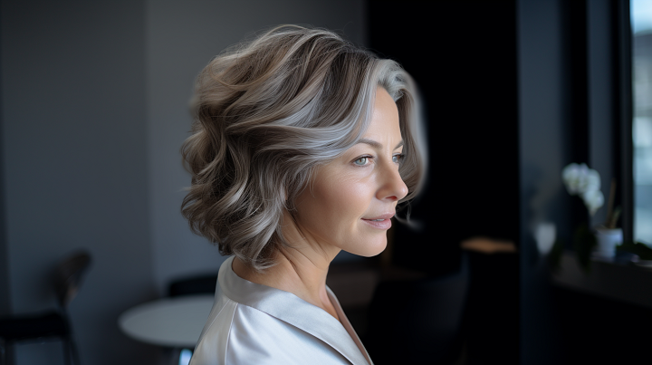 Light Grey Hairstyle Blend