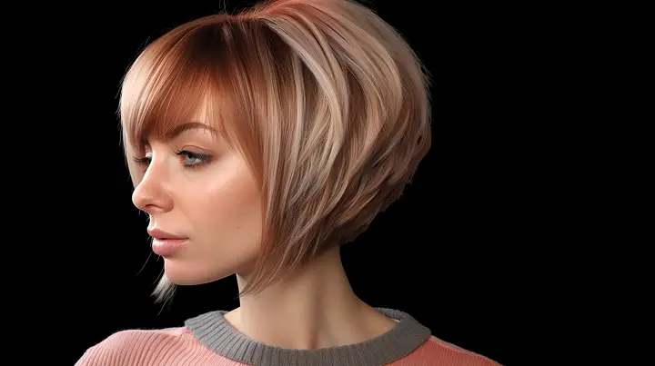 Long-Feathered Bangs with Inverted Bob