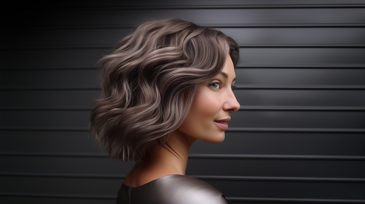 Low-Maintenance Gray Brown Hairstyle