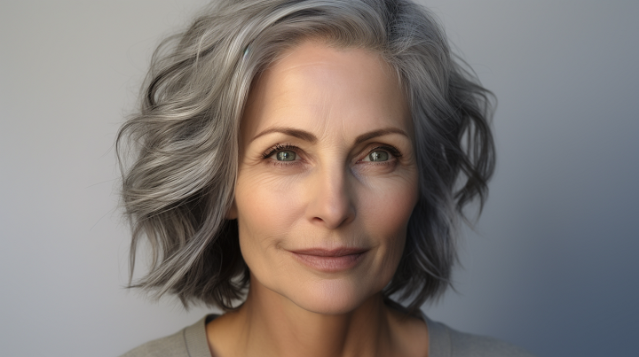 Lowlighted Naturally Gray Haircut