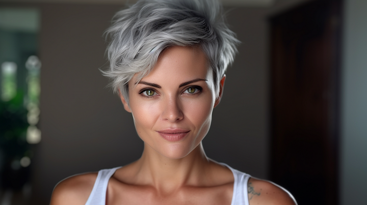 Pixie Gray Hairstyle Blend