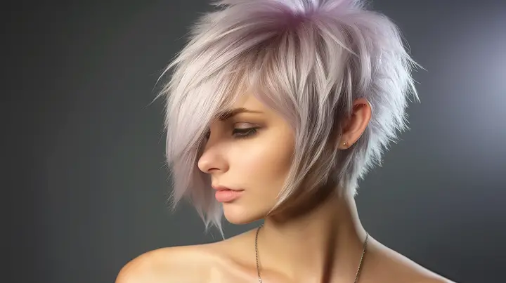 Platinum Short Shag Haircut