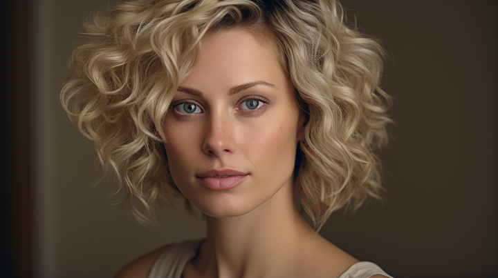 Short Curly Blonde Shag Hair