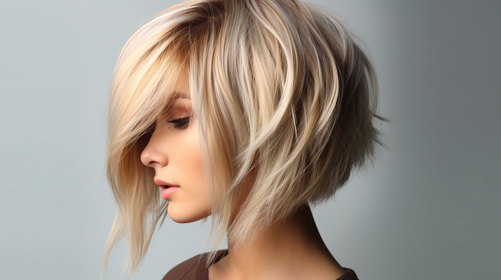 Short Razored Two-Layer Bob Hairstyle for Thick Hair