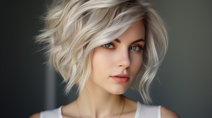 Short Silver and Gold Shaggy Hairstyle