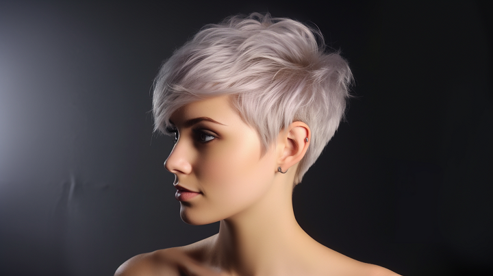 Short Tapered Pixie Hair with Feathered Layers
