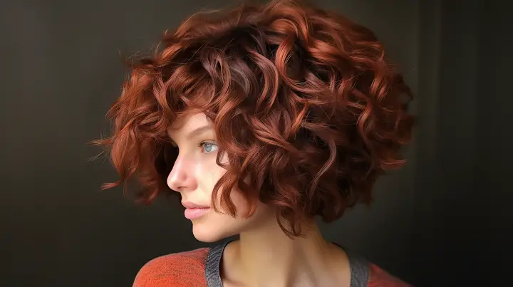 Short Textured Curly Bob Hair