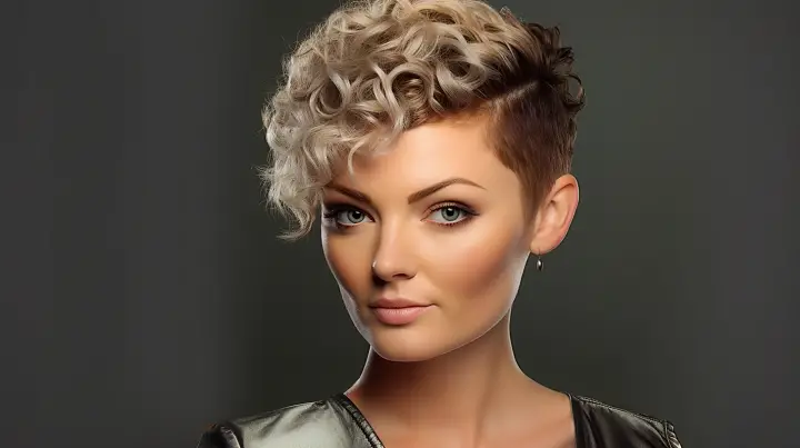 Short Undercut for Curly Hairstyle