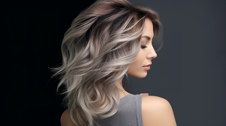 Smokey Gray Blending Balayage Hair