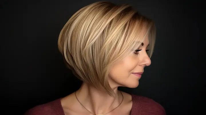 Voluminous Angular Bob Hairstyle