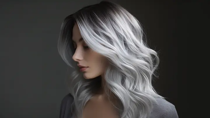 White and Gray Ombre Hair