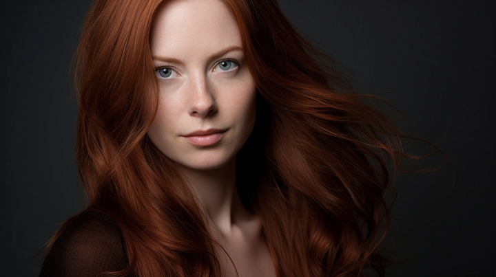 A Touch of Red in Chestnut Hairstyle