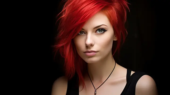 Scene Wispy Red Hot Hairstyle