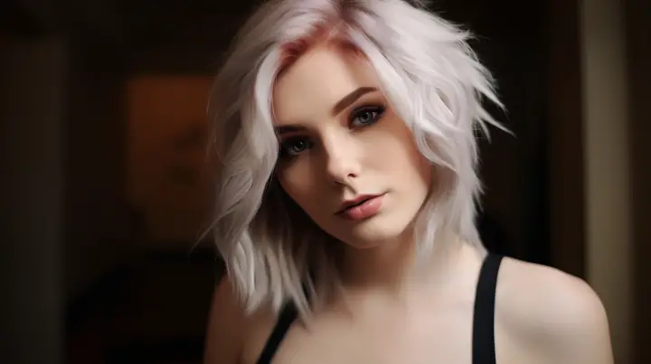 Silvery Blonde Scene Hair