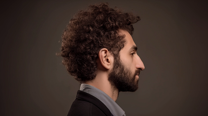 Trimmed Back Jewfro Hairstyle