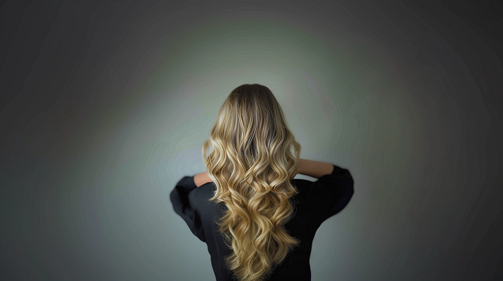 Blonde Wavy V-Cut Hair With Fine Ends