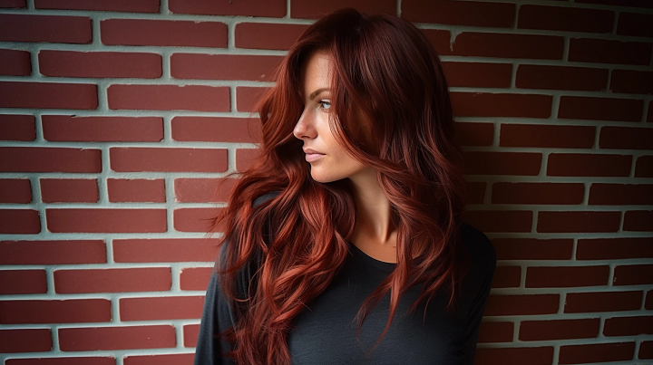 Brownish Red Balayage Hair