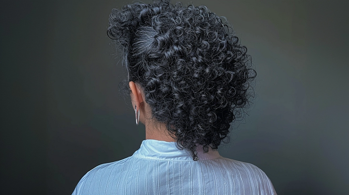 Mullet-Inspired Curly V-Cut Haircut