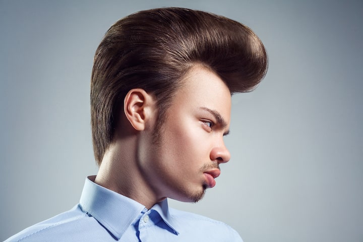 Man With Pompadour Hairstyle