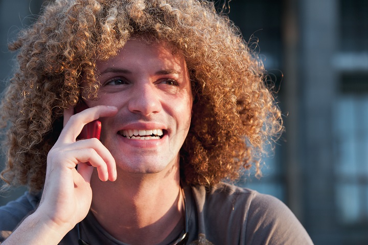 Young Guy with Curly Hair 