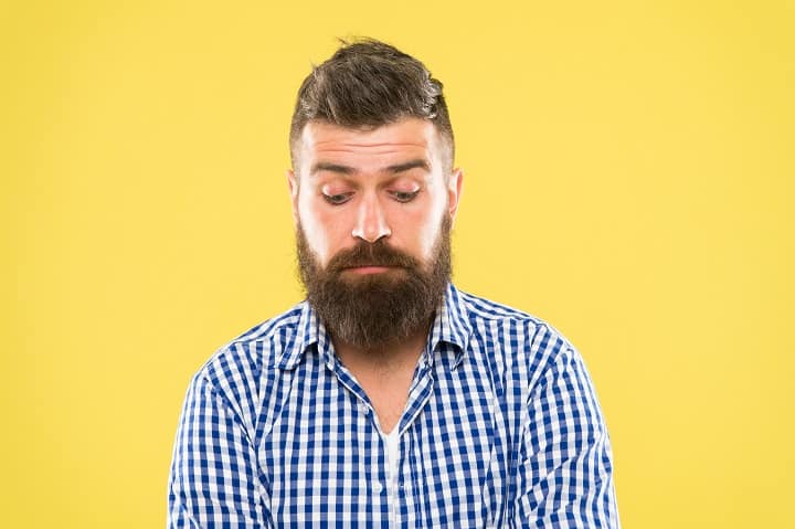 Bearded Man on Yellow Background