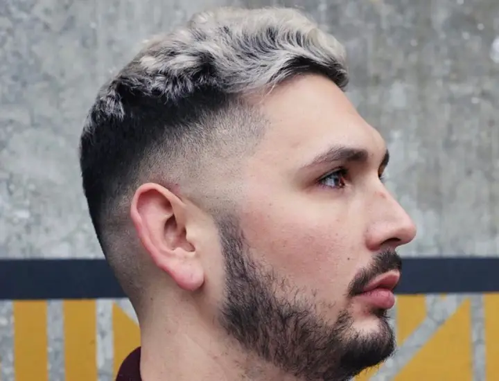 Blonde with Dark Roots and Beard Bleached Hairstyles