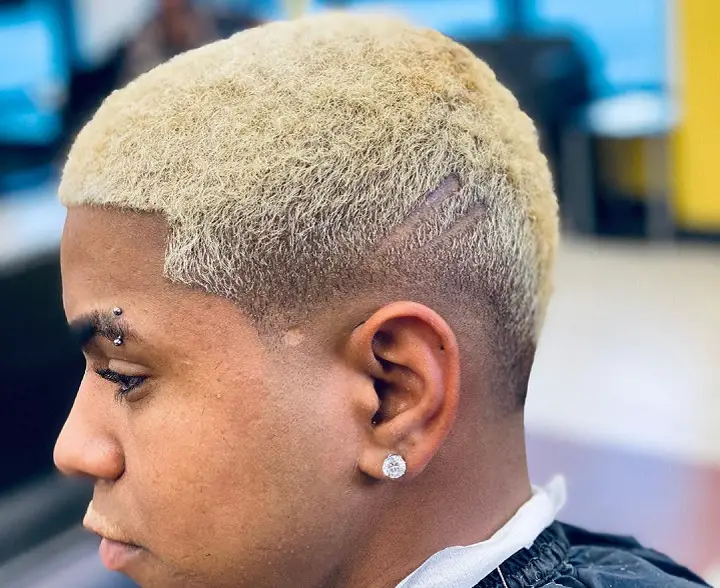 Classic Short Haircut Bleached