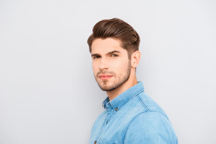 Ivy League Hairstyle Idea for Men With Straight Hair