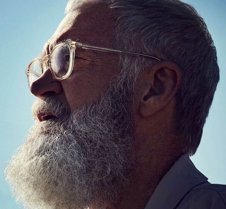 Long and Thick White David Letterman's Beard