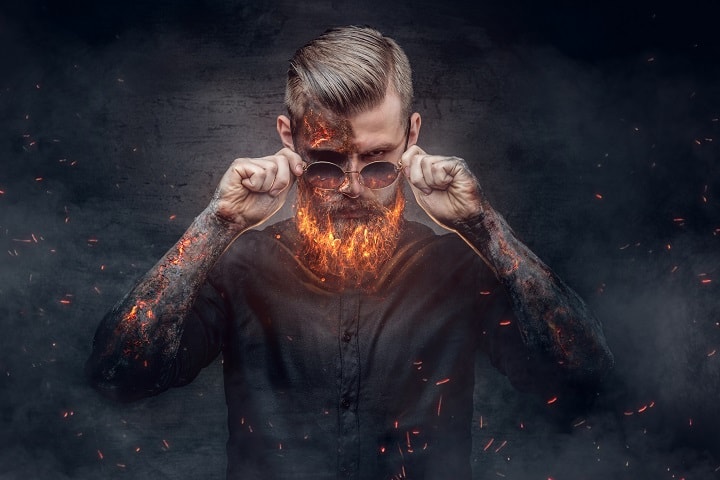 Man With Burning Beard