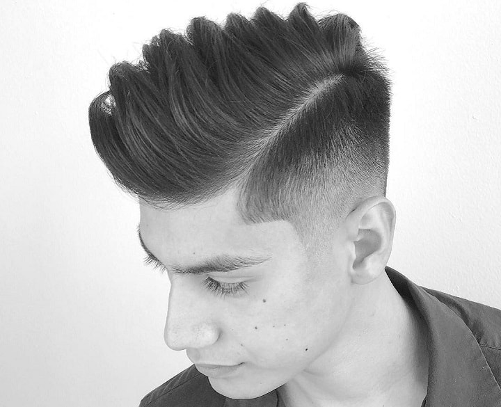 Side Part And Fauxhawk