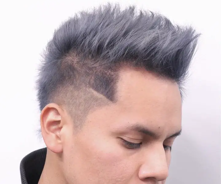 Silver Spiky Hairstyle