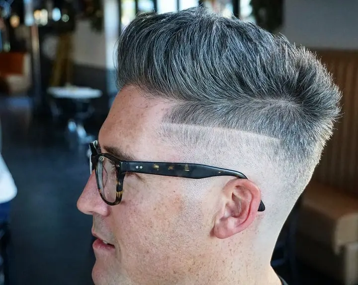 Skin Fade With Slash Part