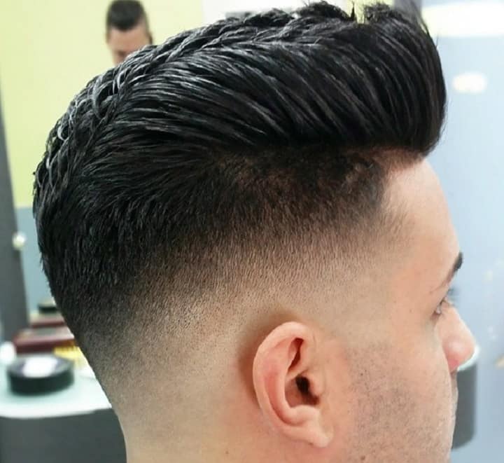 Textured Fade With Hard Part