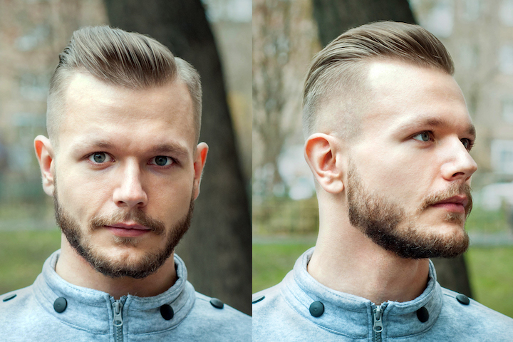 Young Man With a Short Beard and High Fade Hair