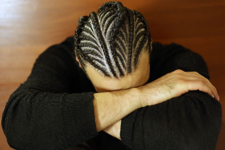 Small Twisted Braids Hairstyle for Men