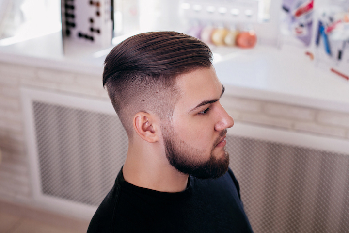 Short High Fade Pompadour Hairstyle